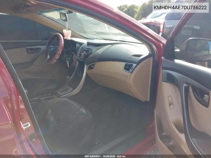 KMHDH4AE7DU756222 2013 Hyundai Elantra Gls