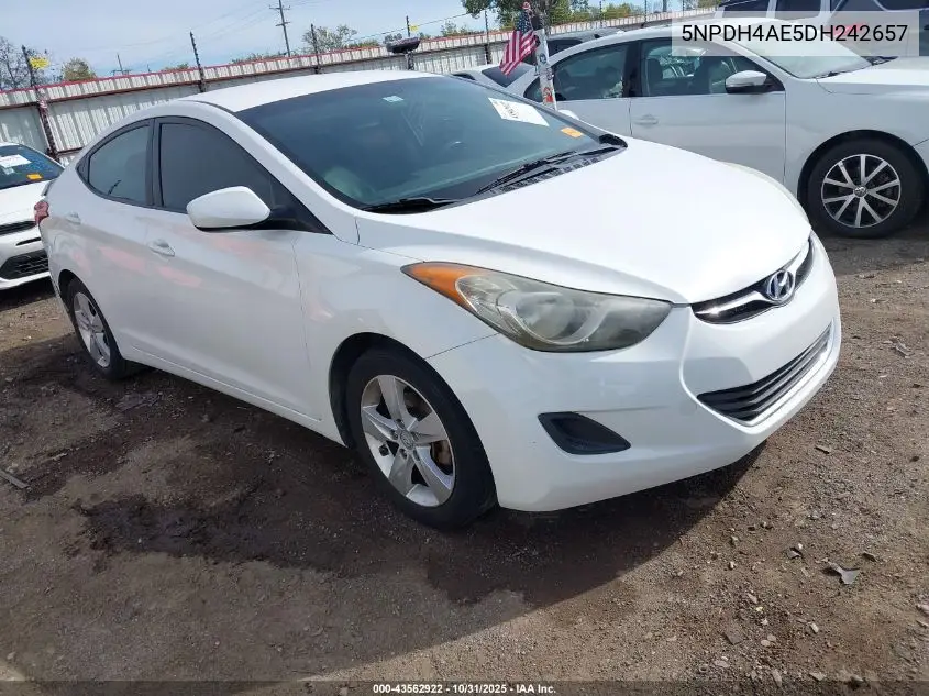 5NPDH4AE5DH242657 2013 Hyundai Elantra Gls