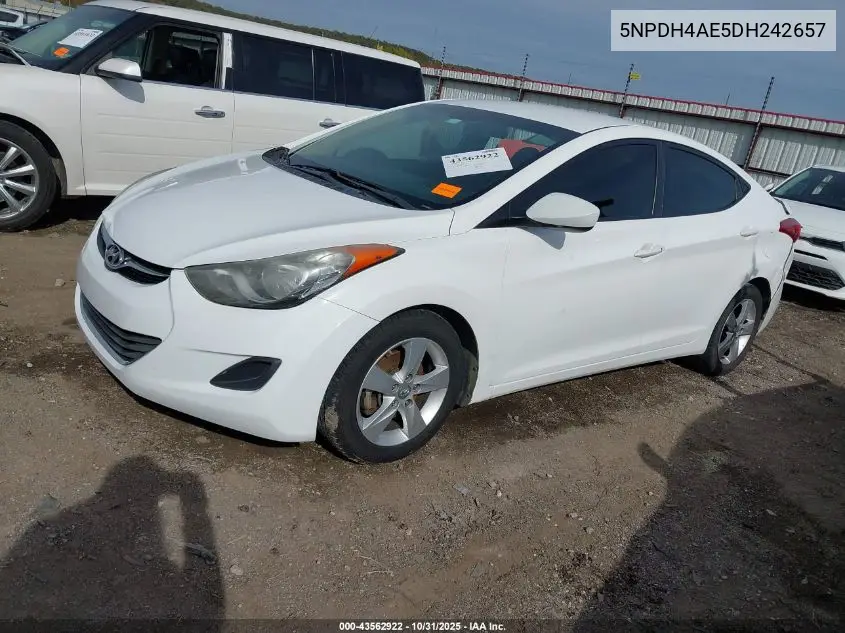 5NPDH4AE5DH242657 2013 Hyundai Elantra Gls