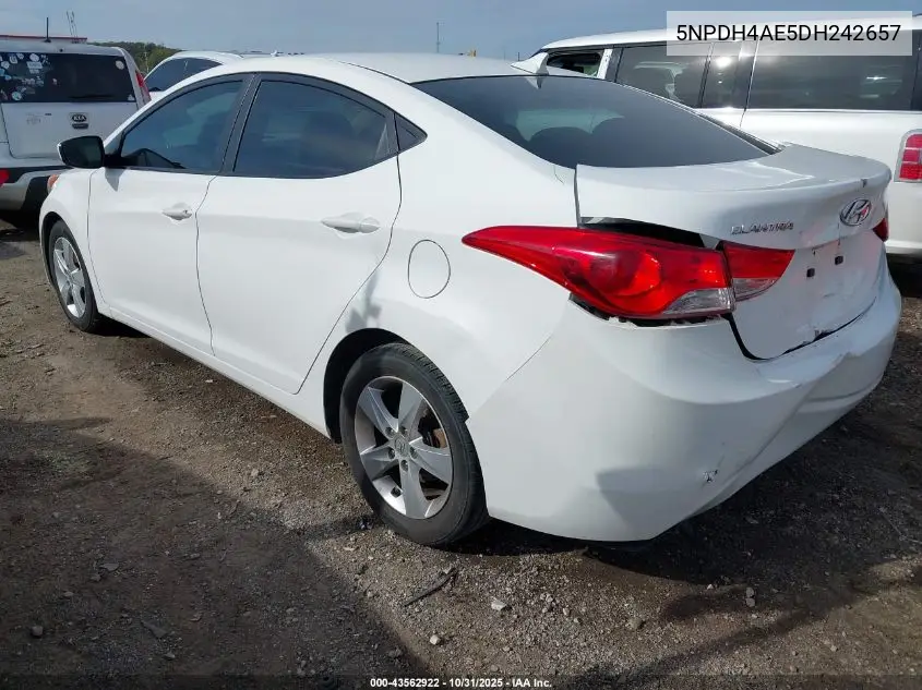 5NPDH4AE5DH242657 2013 Hyundai Elantra Gls