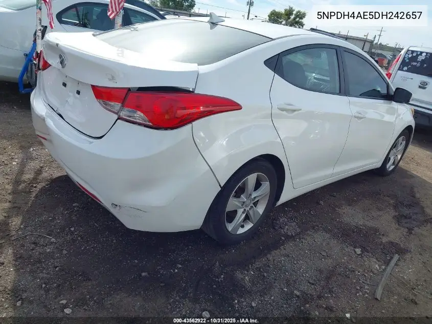 5NPDH4AE5DH242657 2013 Hyundai Elantra Gls