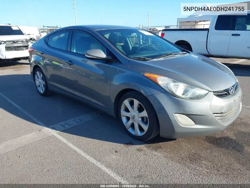 5NPDH4AE0DH241755 2013 Hyundai Elantra Limited