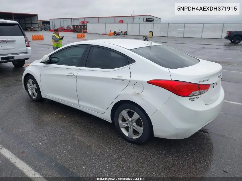 5NPDH4AEXDH371915 2013 Hyundai Elantra Gls