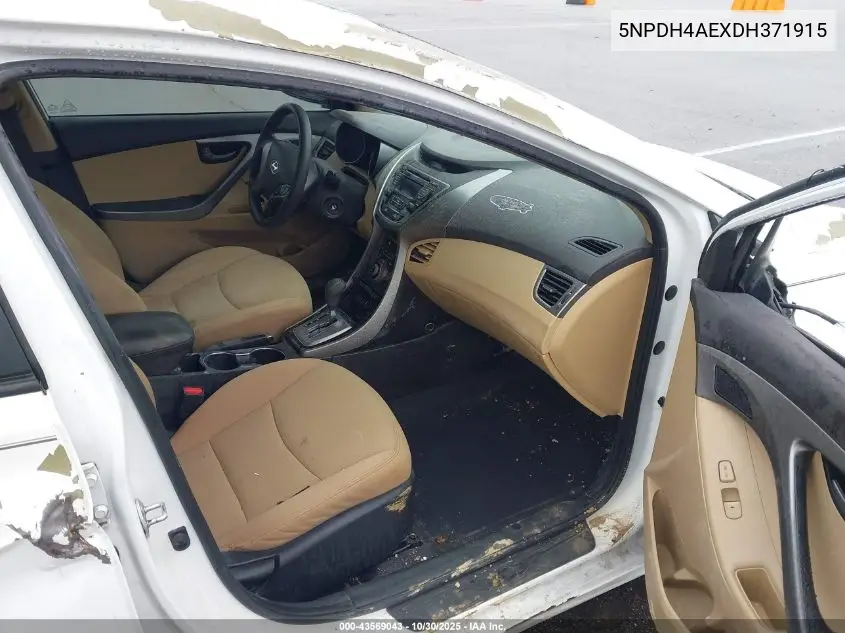5NPDH4AEXDH371915 2013 Hyundai Elantra Gls