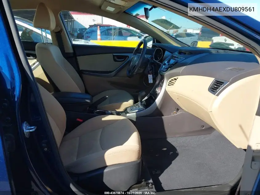 KMHDH4AEXDU809561 2013 Hyundai Elantra Gls