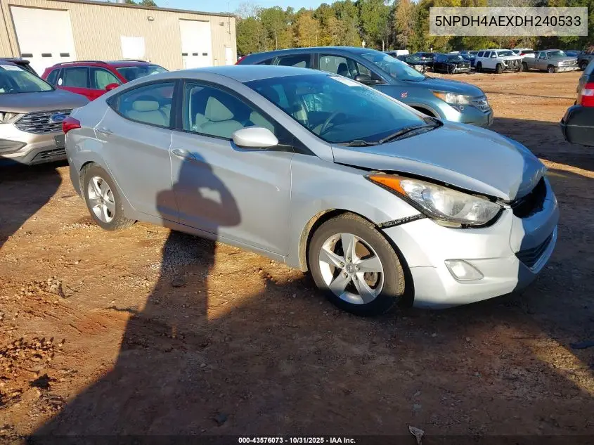 5NPDH4AEXDH240533 2013 Hyundai Elantra Gls