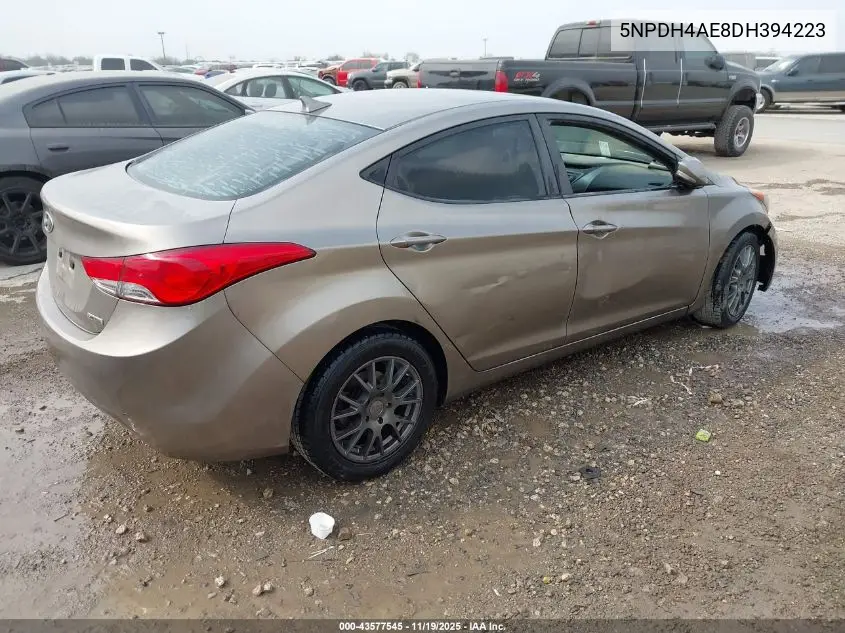 5NPDH4AE8DH394223 2013 Hyundai Elantra Limited