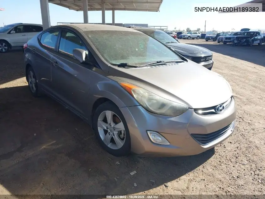 5NPDH4AE0DH189382 2013 Hyundai Elantra Gls