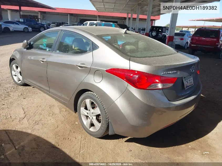 5NPDH4AE0DH189382 2013 Hyundai Elantra Gls