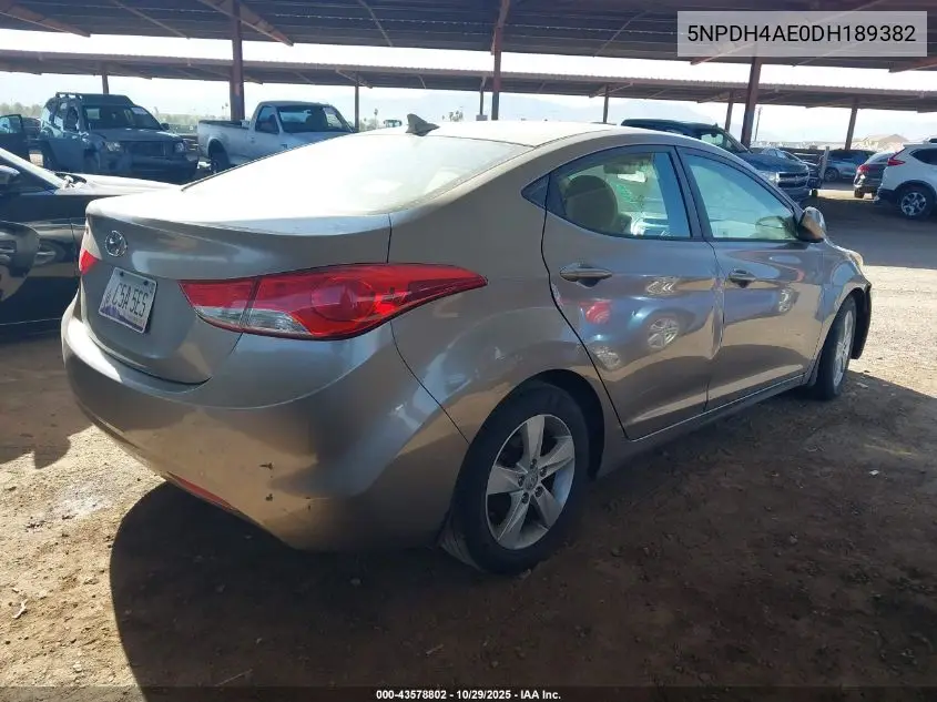 5NPDH4AE0DH189382 2013 Hyundai Elantra Gls