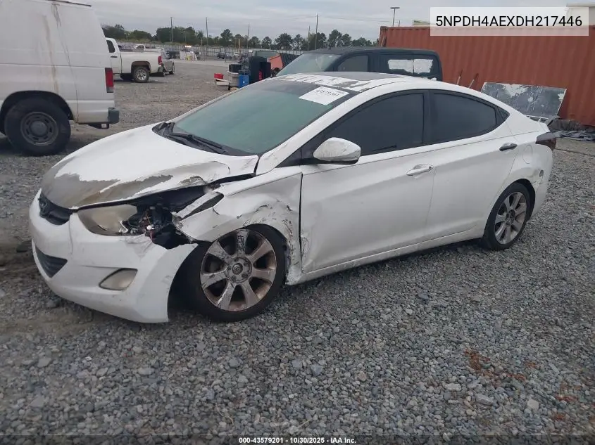 5NPDH4AEXDH217446 2013 Hyundai Elantra Limited