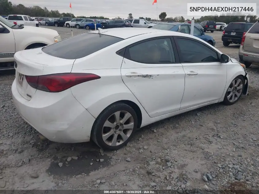 5NPDH4AEXDH217446 2013 Hyundai Elantra Limited
