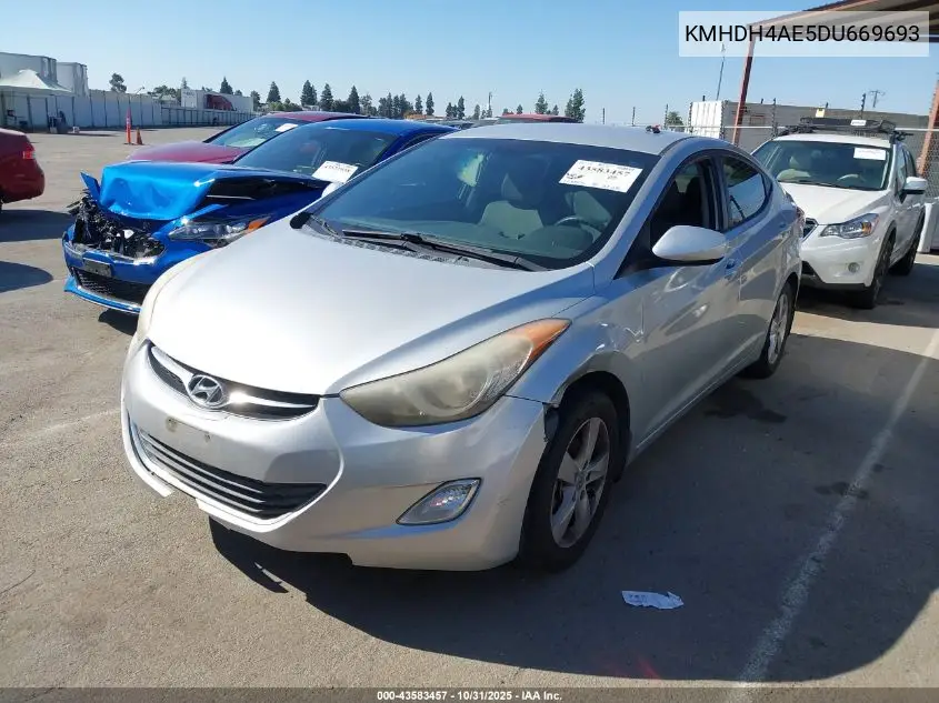 KMHDH4AE5DU669693 2013 Hyundai Elantra Gls