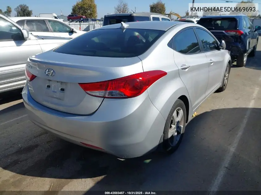 KMHDH4AE5DU669693 2013 Hyundai Elantra Gls