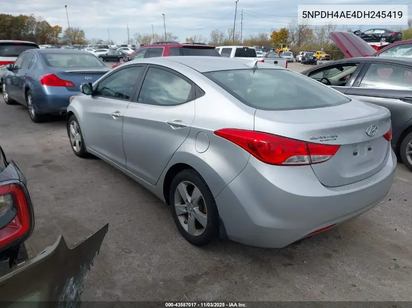 5NPDH4AE4DH245419 2013 Hyundai Elantra Gls