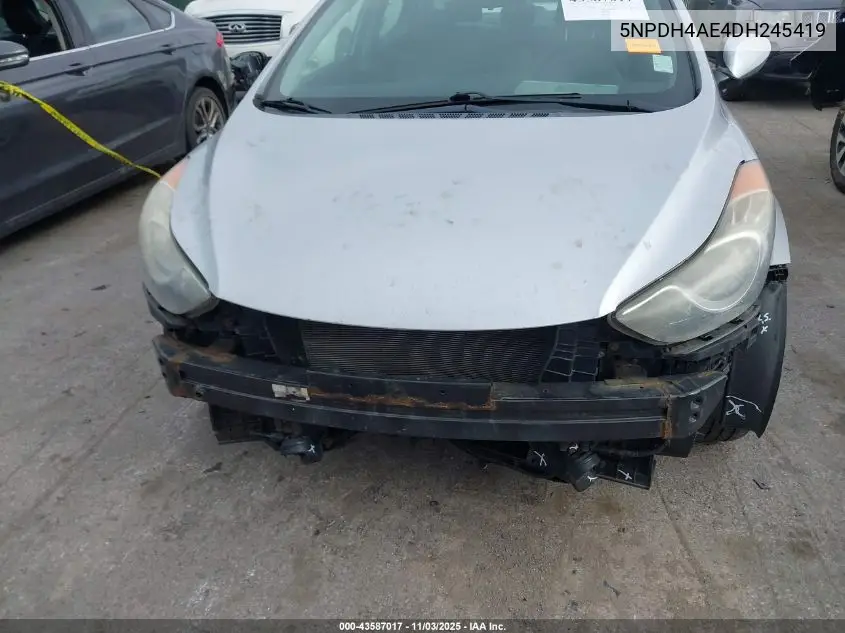 5NPDH4AE4DH245419 2013 Hyundai Elantra Gls