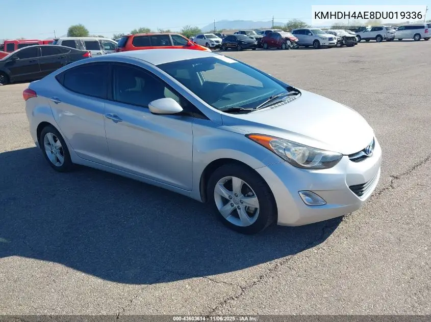 KMHDH4AE8DU019336 2013 Hyundai Elantra Gls