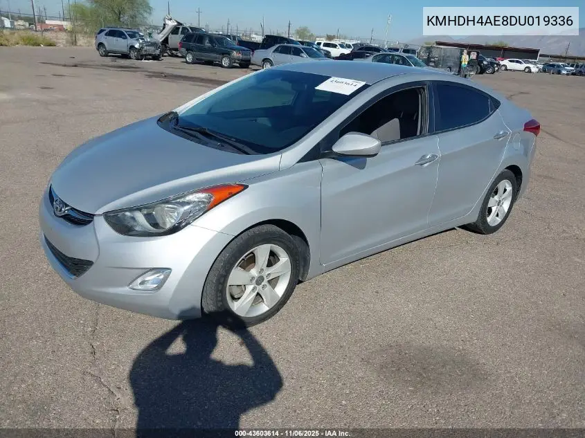 KMHDH4AE8DU019336 2013 Hyundai Elantra Gls