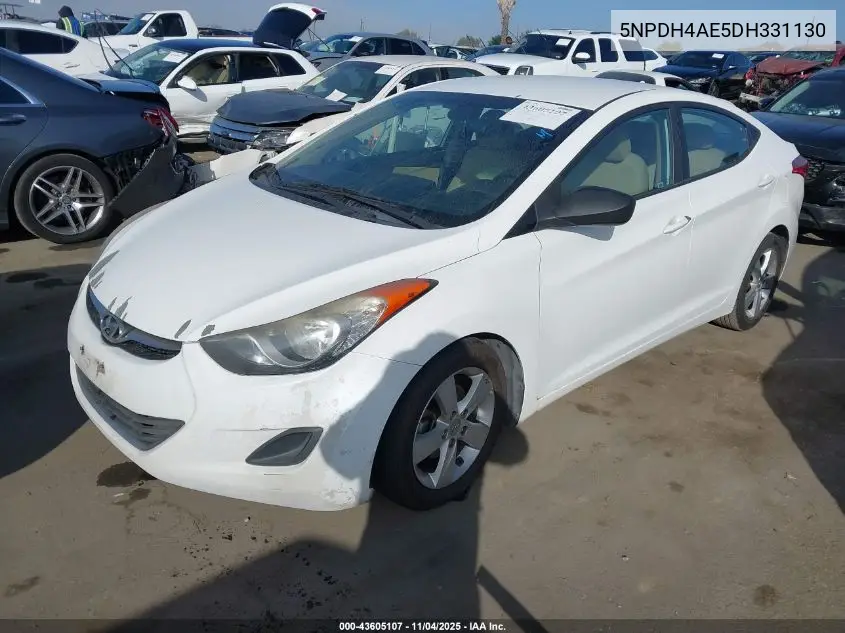 5NPDH4AE5DH331130 2013 Hyundai Elantra Gls