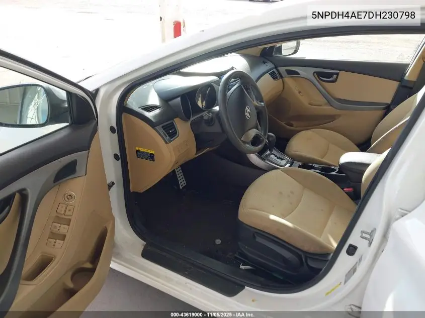 5NPDH4AE7DH230798 2013 Hyundai Elantra Gls/Limited