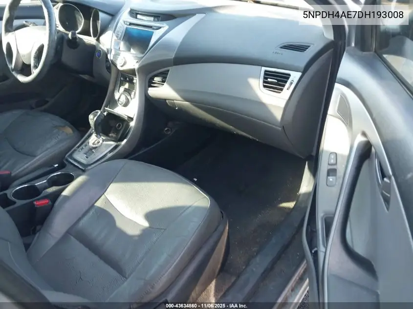 5NPDH4AE7DH193008 2013 Hyundai Elantra Limited