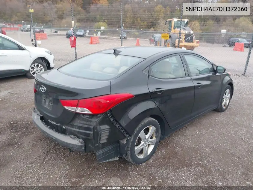 5NPDH4AE7DH372360 2013 Hyundai Elantra Gls