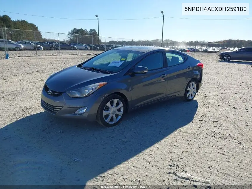 5NPDH4AEXDH259180 2013 Hyundai Elantra Limited