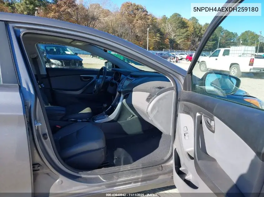 5NPDH4AEXDH259180 2013 Hyundai Elantra Limited