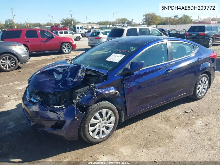 5NPDH4AE5DH209772 2013 Hyundai Elantra Gls/Limited
