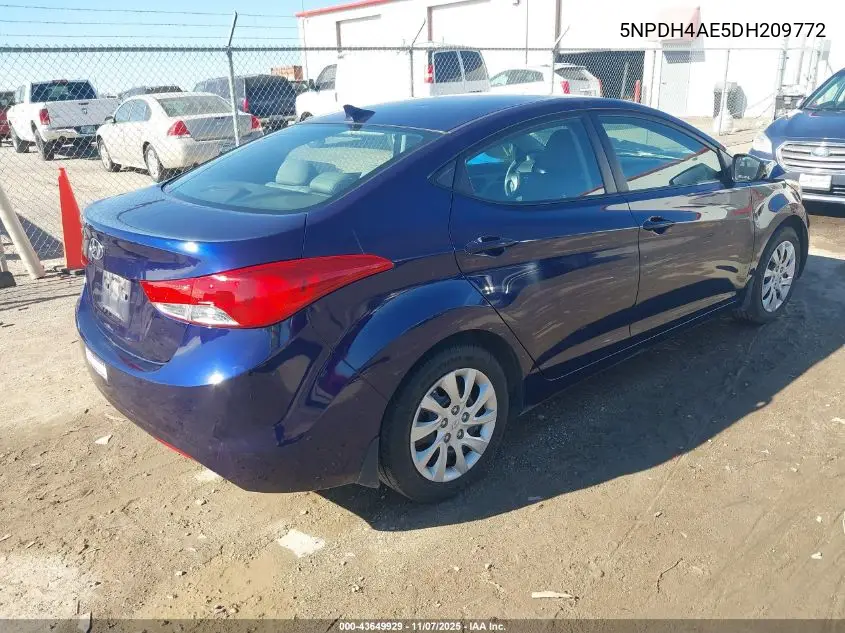 5NPDH4AE5DH209772 2013 Hyundai Elantra Gls/Limited