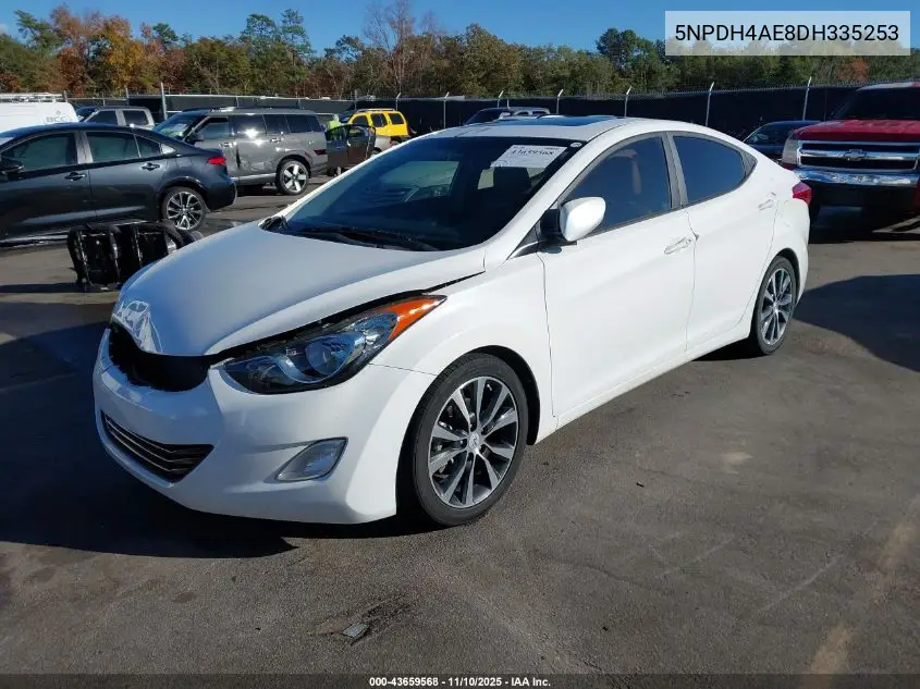 5NPDH4AE8DH335253 2013 Hyundai Elantra Limited