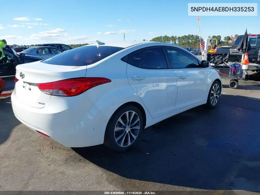5NPDH4AE8DH335253 2013 Hyundai Elantra Limited