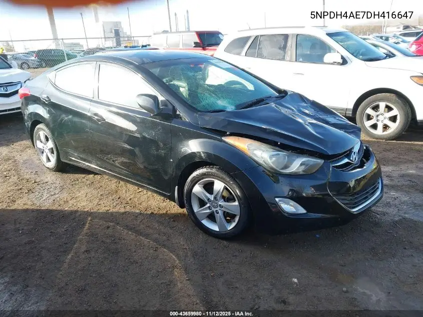 5NPDH4AE7DH416647 2013 Hyundai Elantra Gls