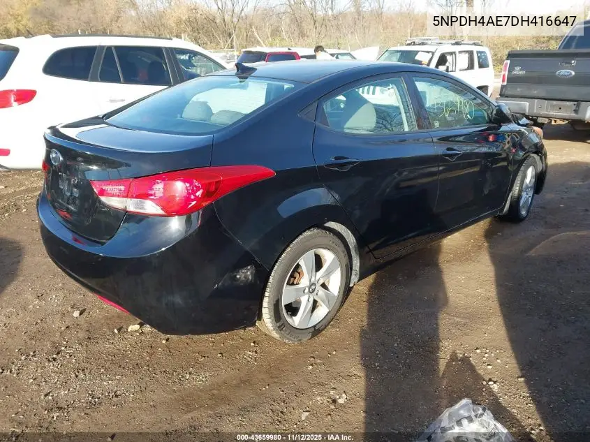 5NPDH4AE7DH416647 2013 Hyundai Elantra Gls