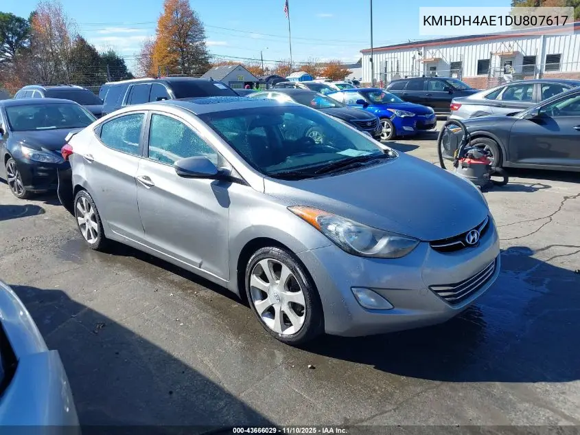KMHDH4AE1DU807617 2013 Hyundai Elantra Limited
