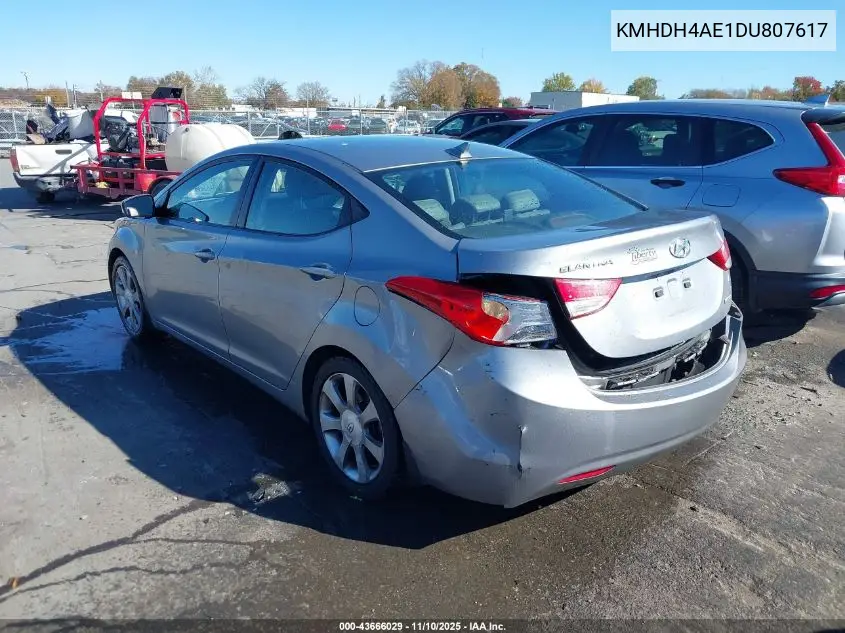 KMHDH4AE1DU807617 2013 Hyundai Elantra Limited