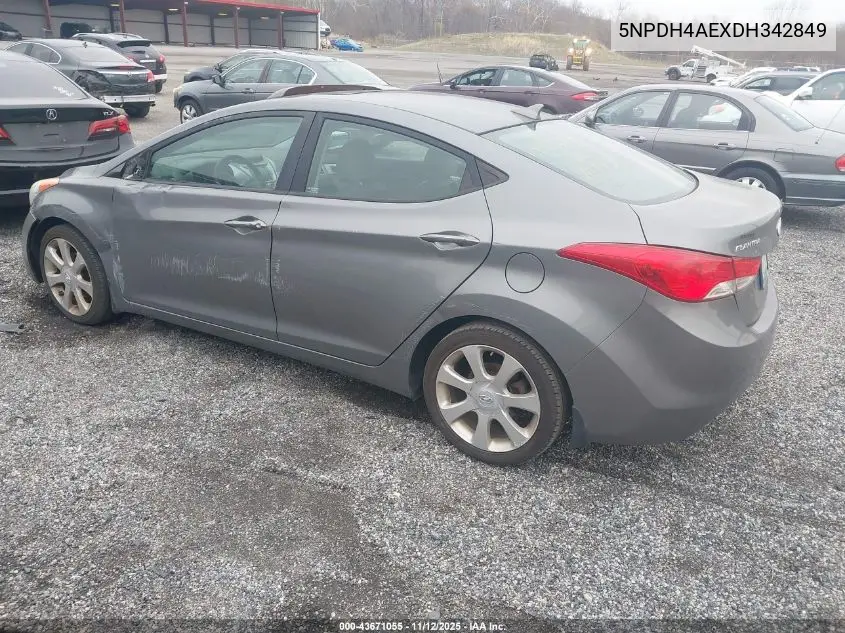 5NPDH4AEXDH342849 2013 Hyundai Elantra Limited