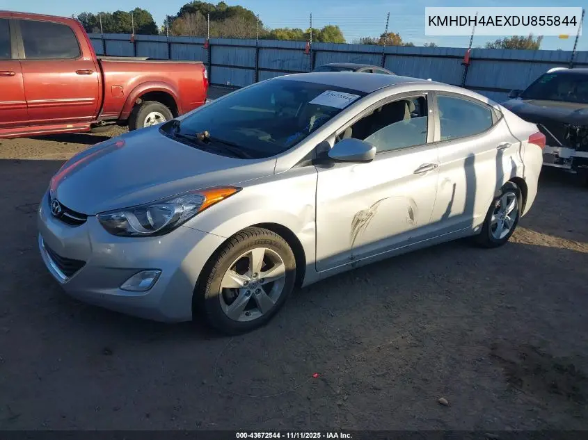 KMHDH4AEXDU855844 2013 Hyundai Elantra Gls