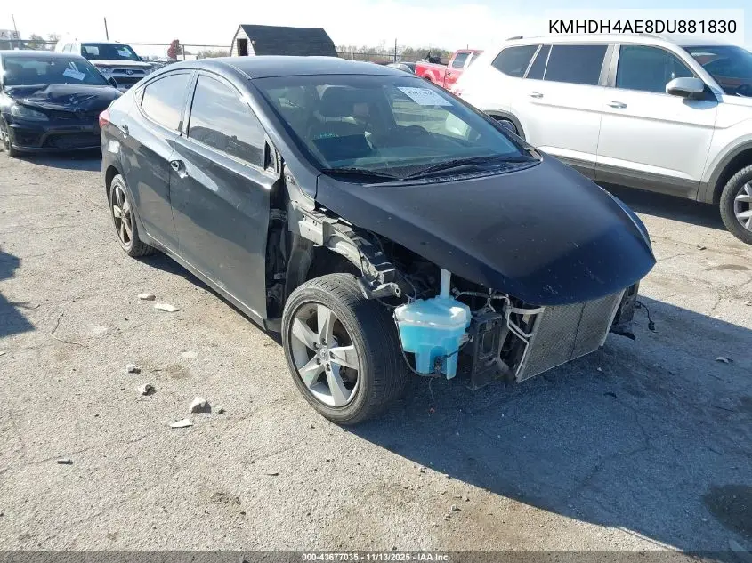 KMHDH4AE8DU881830 2013 Hyundai Elantra Gls