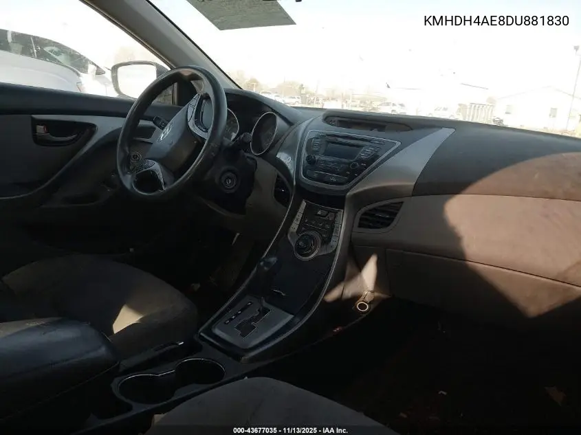 KMHDH4AE8DU881830 2013 Hyundai Elantra Gls