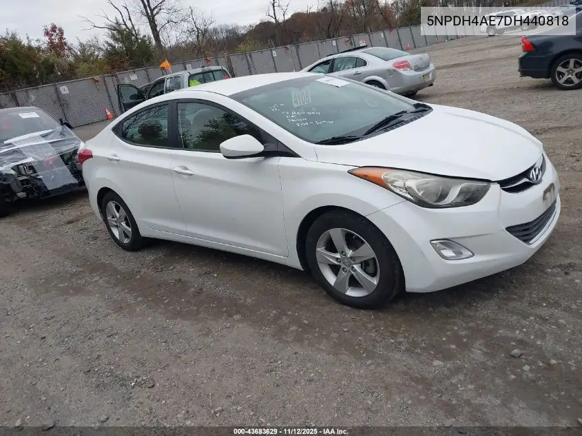 5NPDH4AE7DH440818 2013 Hyundai Elantra Gls