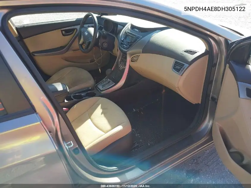 5NPDH4AE8DH305122 2013 Hyundai Elantra Gls