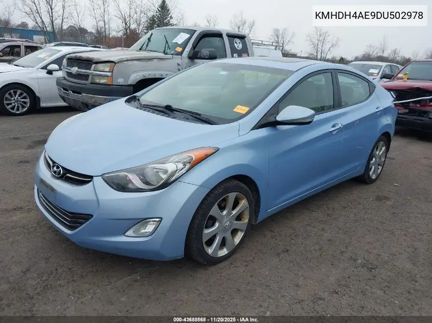 KMHDH4AE9DU502978 2013 Hyundai Elantra Limited
