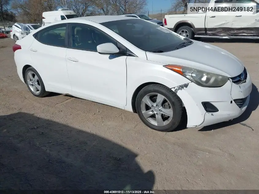 5NPDH4AE8DH249182 2013 Hyundai Elantra Gls