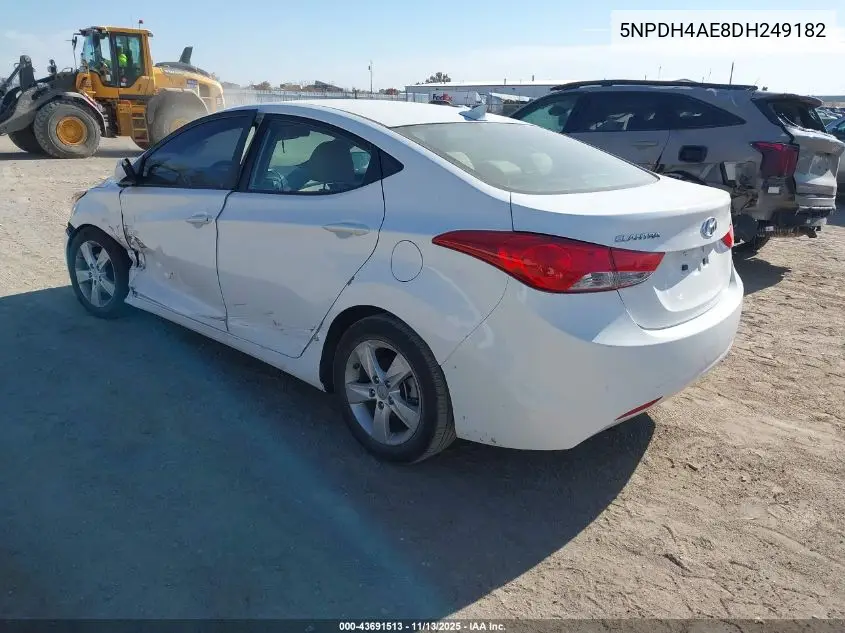 5NPDH4AE8DH249182 2013 Hyundai Elantra Gls