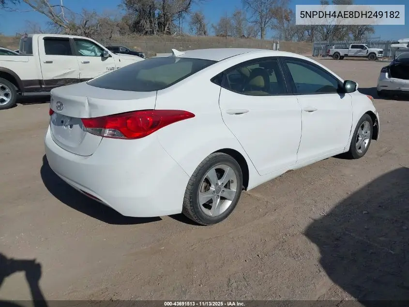 5NPDH4AE8DH249182 2013 Hyundai Elantra Gls
