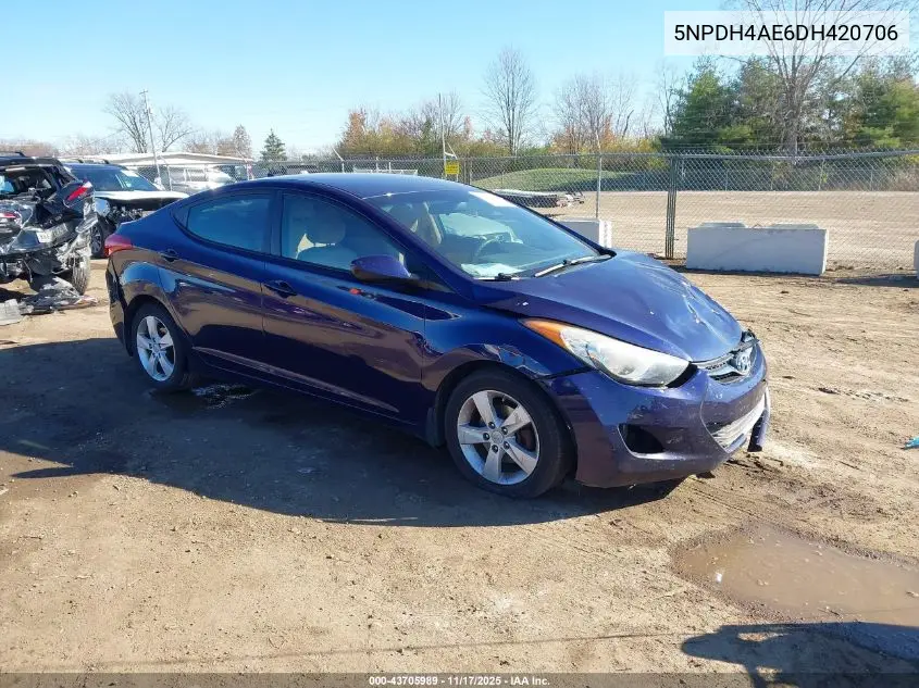 5NPDH4AE6DH420706 2013 Hyundai Elantra Gls