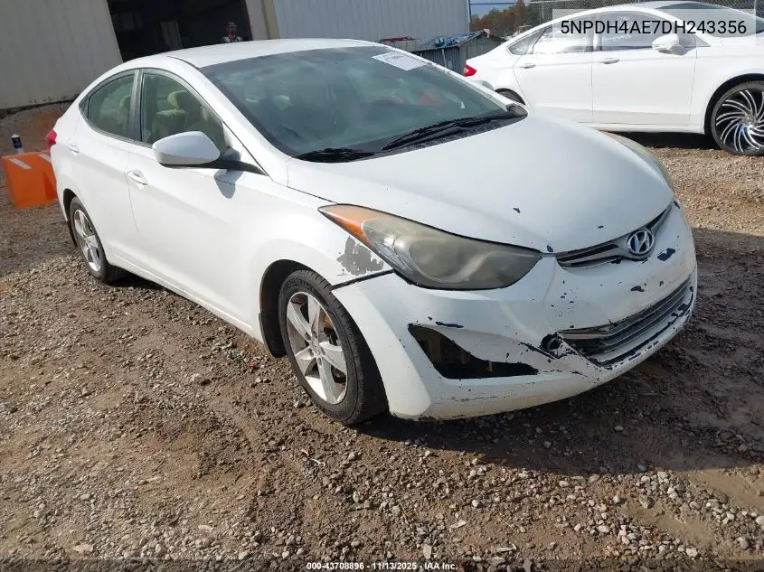 5NPDH4AE7DH243356 2013 Hyundai Elantra Gls