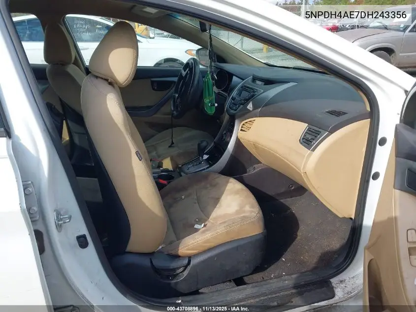 5NPDH4AE7DH243356 2013 Hyundai Elantra Gls