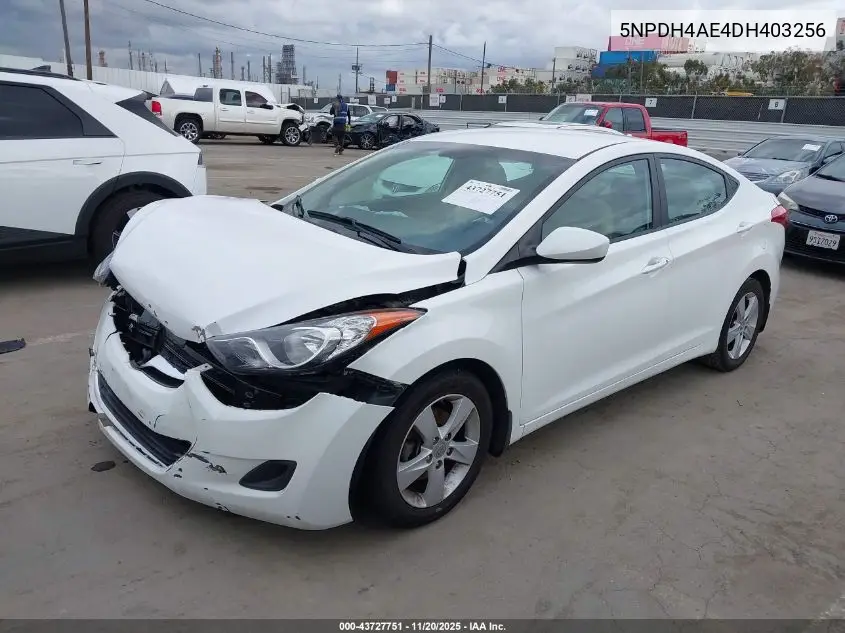 5NPDH4AE4DH403256 2013 Hyundai Elantra Gls
